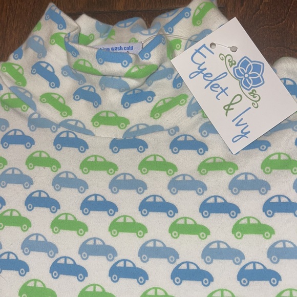 NWT Eyelet & Ivy Beep Beep Turtleneck Cars Print - price is firm - Picture 2 of 4